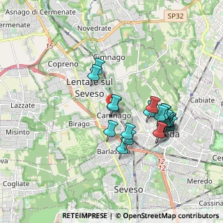 Mappa Via Monte Santo, 20823 Lentate sul Seveso MB, Italia (1.6395)
