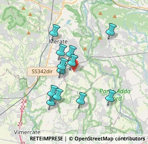 Mappa Via Giacomo Leopardi, 23878 Verderio LC, Italia (3.0975)