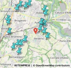 Mappa Via Giacomo Leopardi, 23878 Verderio LC, Italia (2.2495)