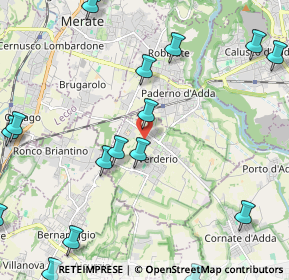 Mappa Via Giacomo Leopardi, 23878 Verderio LC, Italia (3.18)