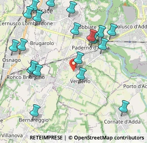 Mappa Via Giacomo Leopardi, 23878 Verderio LC, Italia (2.417)