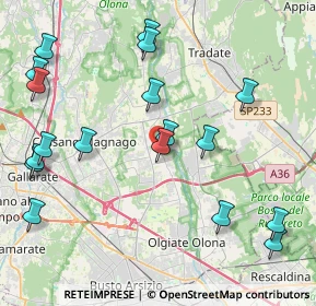 Mappa Via Giuseppe Verdi, 21054 Fagnano Olona VA, Italia (4.93222)