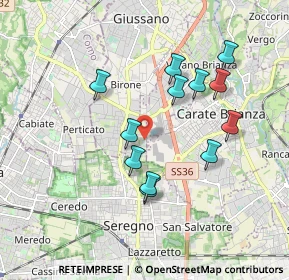 Mappa Via Po, 20833 Giussano MB, Italia (1.67583)