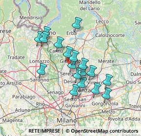 Mappa Via Po, 20833 Giussano MB, Italia (11.42333)