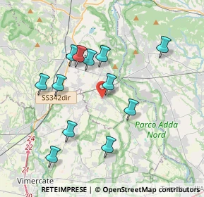 Mappa Via Giacomo Leopardi, 23878 Verderio Superiore LC, Italia (3.61417)