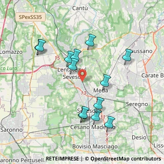 Mappa Vicolo Fiume, 20823 Lentate sul Seveso MB, Italia (3.80692)