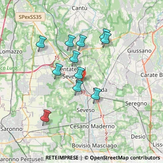 Mappa Vicolo Fiume, 20823 Lentate sul Seveso MB, Italia (3.30091)