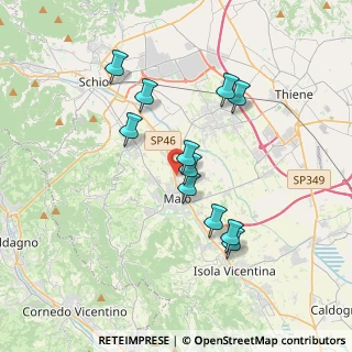 Mappa Via Proe di Pisa, 36034 Malo VI, Italia (3.18273)