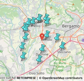 Mappa Via Provinciale Dalmine Almè, 24048 Treviolo BG, Italia (3.36188)