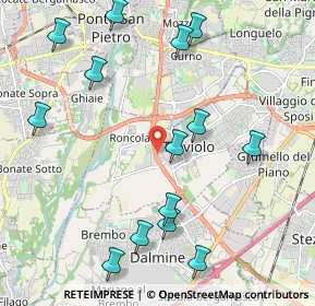 Mappa Via Provinciale Dalmine Almè, 24048 Treviolo BG, Italia (2.40571)