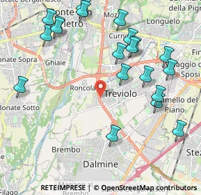 Mappa Via Provinciale Dalmine Almè, 24048 Treviolo BG, Italia (2.4165)