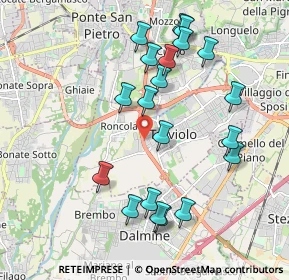 Mappa Via Provinciale Dalmine Almè, 24048 Treviolo BG, Italia (2.012)