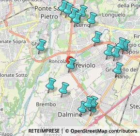 Mappa Via Provinciale Dalmine Almè, 24048 Treviolo BG, Italia (2.329)