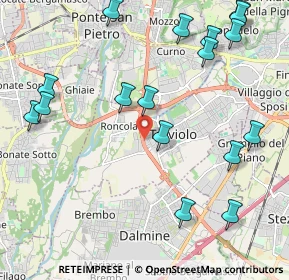 Mappa Via Provinciale Dalmine Almè, 24048 Treviolo BG, Italia (2.57235)