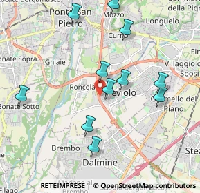 Mappa Via dei Compagnoni, 24048 Treviolo BG, Italia (1.98545)