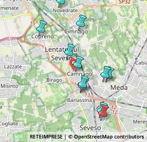 Mappa Via Giosuè Carducci, 20823 Lentate sul Seveso MB, Italia (1.87273)