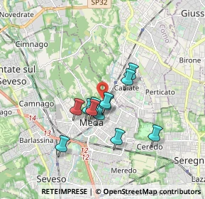 Mappa Via Bergamo, 20821 Meda MB, Italia (1.31167)