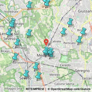 Mappa Via Bergamo, 20821 Meda MB, Italia (2.739)