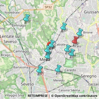 Mappa Via Bergamo, 20821 Meda MB, Italia (1.76909)