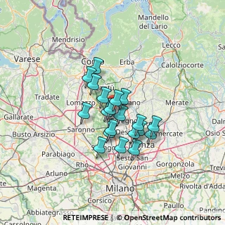 Mappa Via Bergamo, 20821 Meda MB, Italia (9.223)