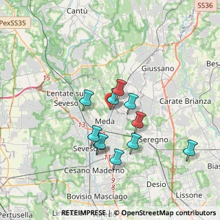 Mappa Via Bergamo, 20821 Meda MB, Italia (3.03636)