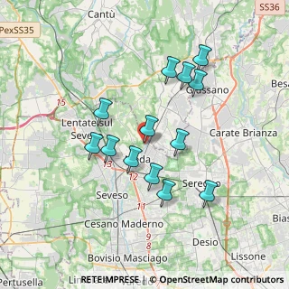 Mappa Via Bergamo, 20821 Meda MB, Italia (3.19846)