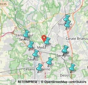 Mappa Via Bergamo, 20821 Meda MB, Italia (4.10727)