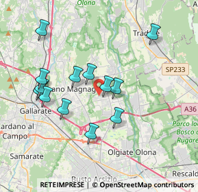 Mappa Via R. Sanzio, 21054 Fagnano Olona VA, Italia (3.52692)