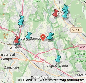 Mappa Via R. Sanzio, 21054 Fagnano Olona VA, Italia (4.44231)