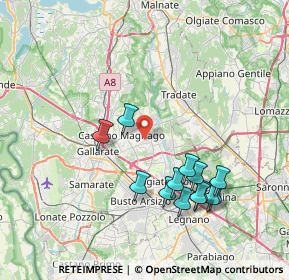 Mappa Via R. Sanzio, 21054 Fagnano Olona VA, Italia (7.78923)