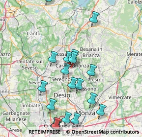 Mappa Via Virgilio, 20841 Carate Brianza MB, Italia (8.8945)