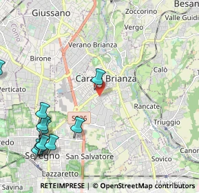 Mappa Via Virgilio, 20841 Carate Brianza MB, Italia (2.89667)