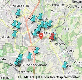 Mappa Via Virgilio, 20841 Carate Brianza MB, Italia (2.055)