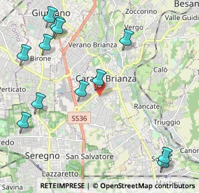 Mappa Via Virgilio, 20841 Carate Brianza MB, Italia (2.63667)