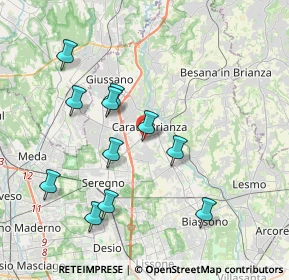 Mappa Via Virgilio, 20841 Carate Brianza MB, Italia (3.80364)
