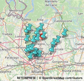 Mappa Via Virgilio, 20841 Carate Brianza MB, Italia (11.251)