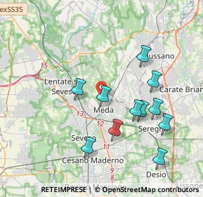 Mappa Via Monte Grappa, 20821 Meda MB, Italia (3.75182)