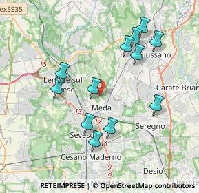 Mappa Via Monte Grappa, 20821 Meda MB, Italia (3.76417)