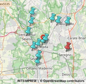 Mappa Via Monte Grappa, 20821 Meda MB, Italia (3.29)