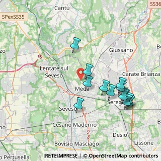 Mappa Via Monte Grappa, 20821 Meda MB, Italia (3.87538)