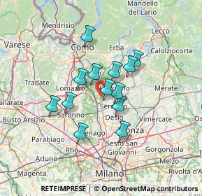 Mappa Via Monte Grappa, 20821 Meda MB, Italia (9.93923)