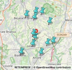 Mappa Via Don Consonni, 23880 Casatenovo LC, Italia (3.63385)