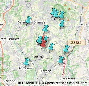 Mappa Via Don Consonni, 23880 Casatenovo LC, Italia (3.09357)