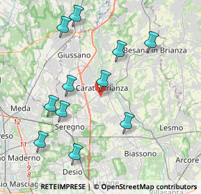 Mappa Via John Fitzgerald Kennedy, 20841 Carate Brianza MB, Italia (4.16455)