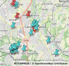 Mappa Via John Fitzgerald Kennedy, 20841 Carate Brianza MB, Italia (2.3835)