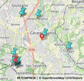 Mappa Via John Fitzgerald Kennedy, 20841 Carate Brianza MB, Italia (2.86417)