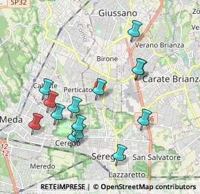 Mappa Via San Vincenzo, 20833 Giussano MB, Italia (1.95429)