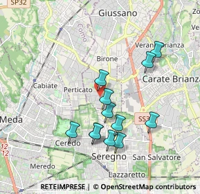 Mappa Via San Vincenzo, 20833 Giussano MB, Italia (1.70417)