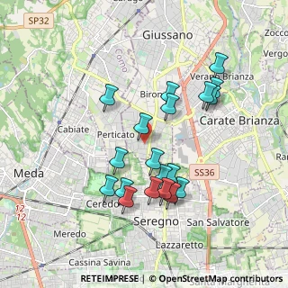Mappa Via San Vincenzo, 20833 Giussano MB, Italia (1.70842)