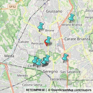 Mappa Via San Vincenzo, 20833 Giussano MB, Italia (1.86545)